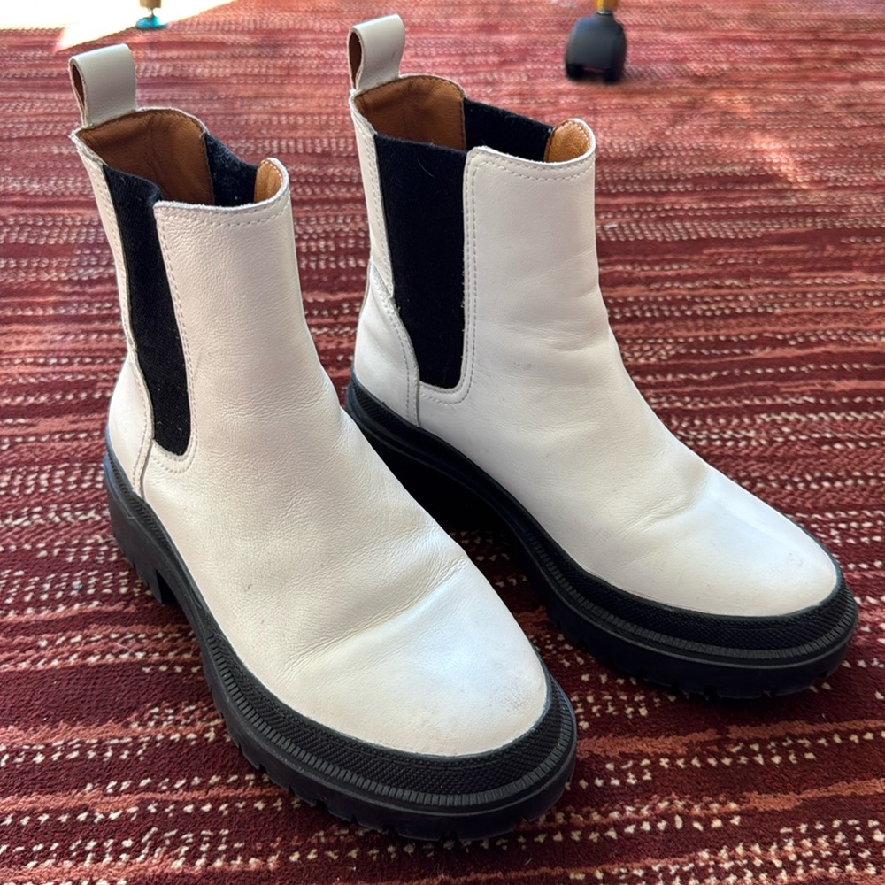 White lucky brand boots